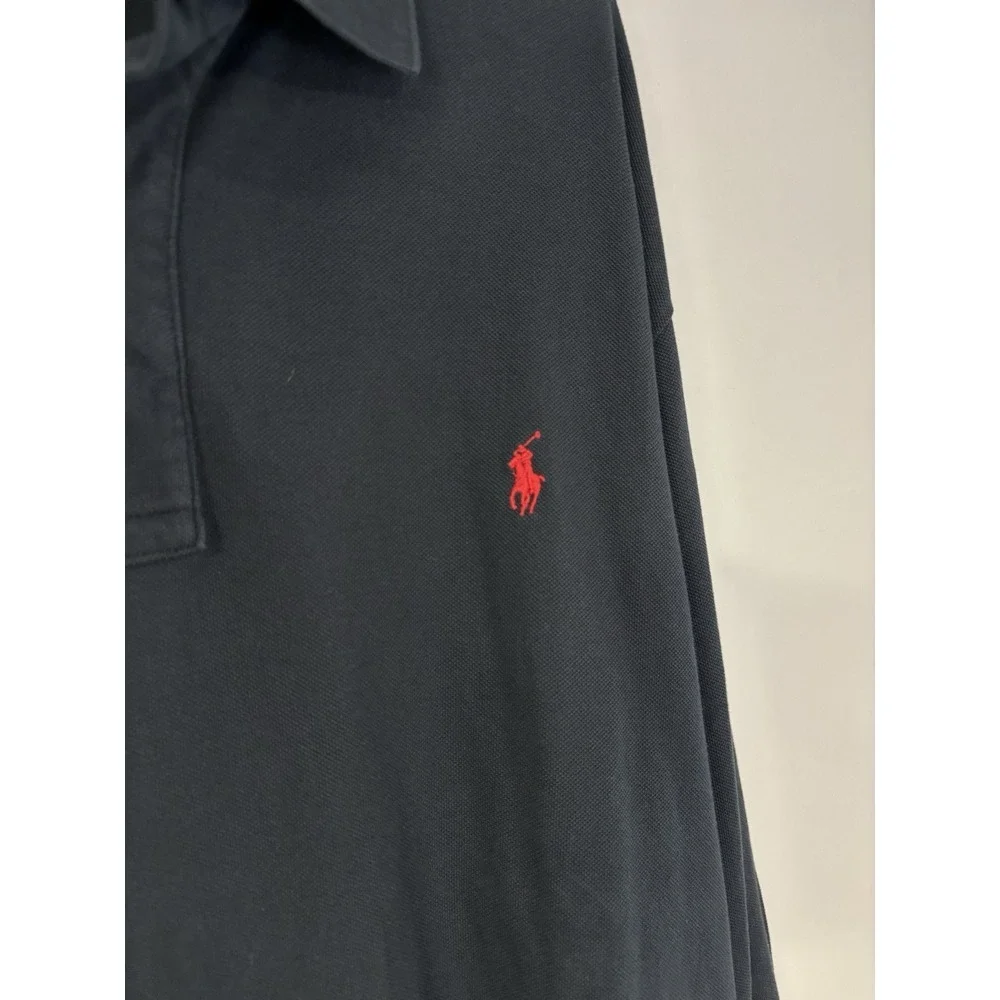Vintage Polo‎ Ralph Lauren Black Long Sleeve Polo Shirt Size 2XL Tall